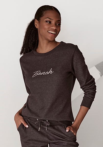 Bench. Loungewear Sweatshirt, mit glänzender Logostickerei, Loungewear günstig online kaufen