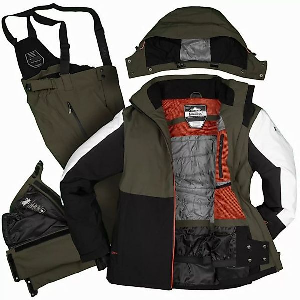 Killtec Skianzug Herren Skijacke + Skihose (grün/schwarz/weiß, Gr. S) günstig online kaufen