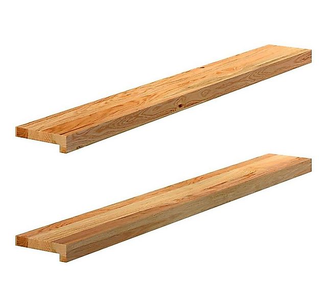 vidaXL Fensterbank Fensterbänke 2 Stk. Hellbraun 120x15x2 cm Massivholz Eic günstig online kaufen