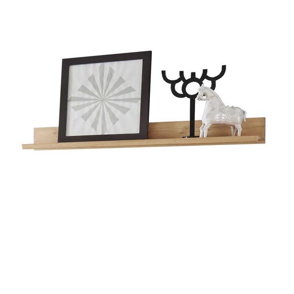 Wohnzimmer Wohnwand aus Wildeiche Bianco LED Beleuchtung (vierteilig) günstig online kaufen