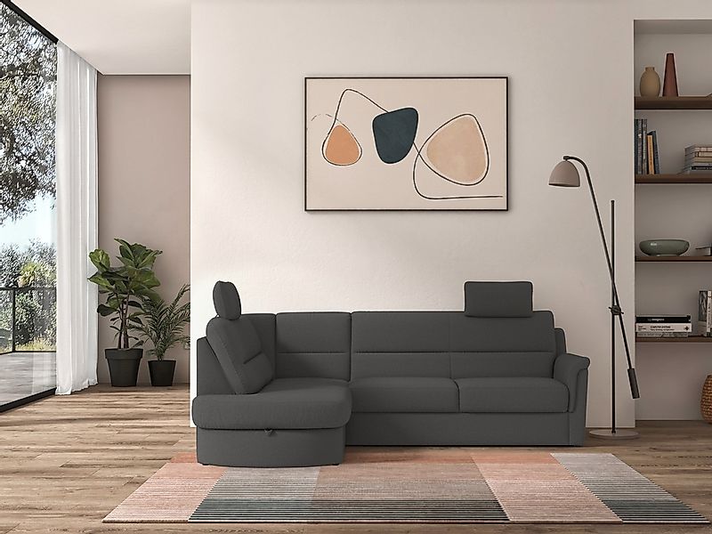 sit&more Ecksofa »Panini L-Form« wahlweise mit Bettfunktion und Bettkasten günstig online kaufen