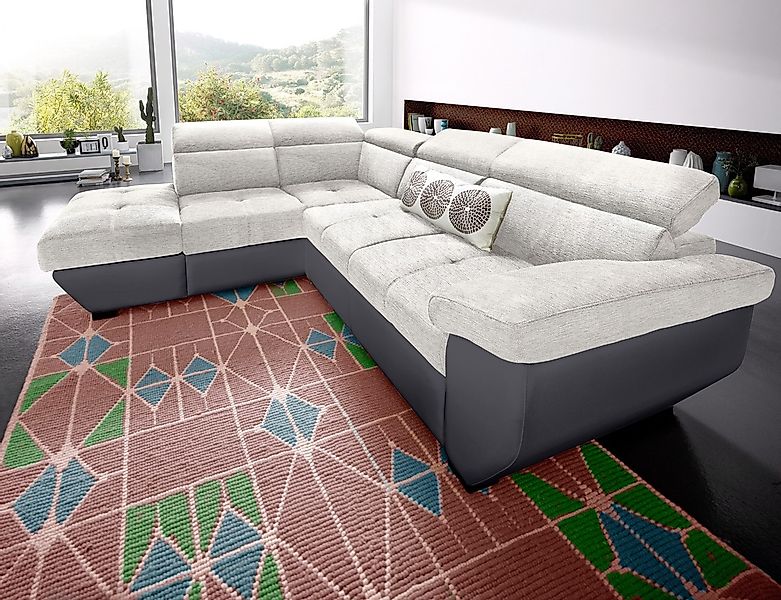 COTTA Ecksofa "Speedway L-Form" mit Kopfteilverstellung, wahlweise mit Bett günstig online kaufen