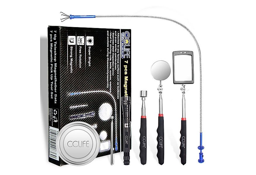 CCLIFE Multitool 7tlg Magnet Teleskop Werkzeug Set Inspektionsspiegel Magne günstig online kaufen