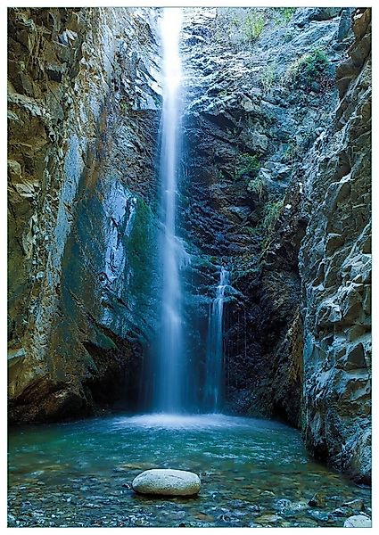 Wallario Glasbild, Wasserfall bei Sonneneinfall, in günstig online kaufen
