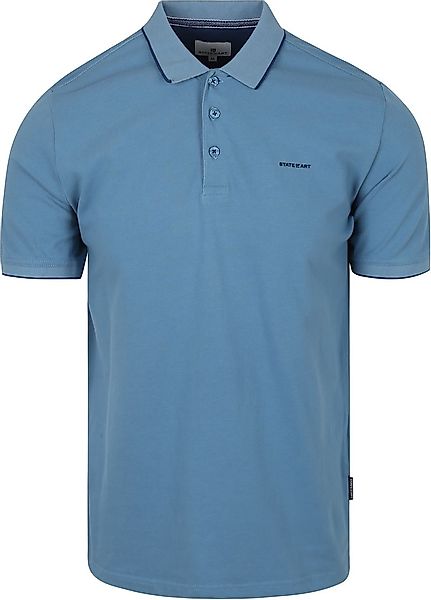 State of Art Poloshirt Pique Blue - Größe M günstig online kaufen
