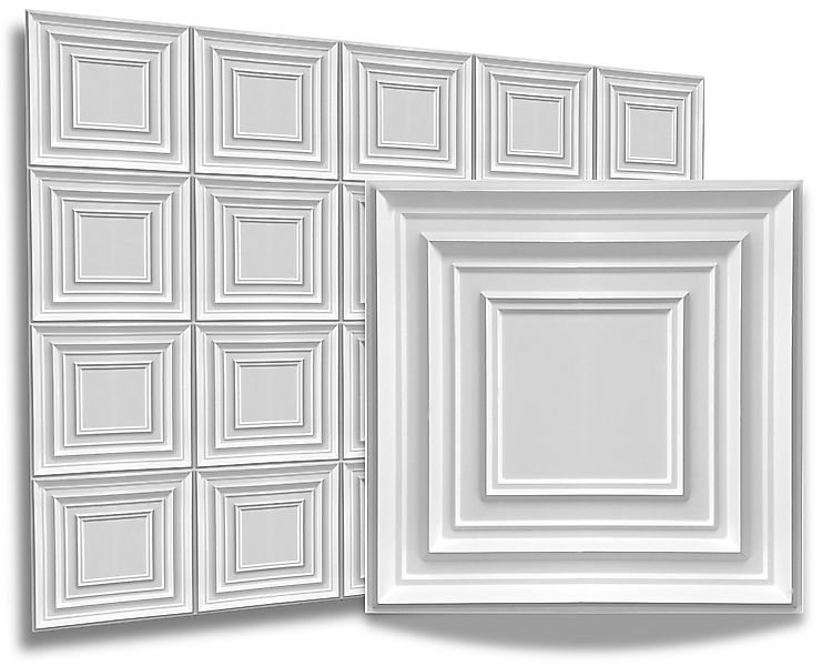 IKHEMalarka 3D Wandpaneel 3D Paneele PVC Kunststoffpaneele, BxL: 50,00x50,0 günstig online kaufen