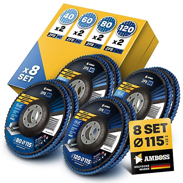 Amboss Werkzeuge Schleifscheibe Amboss Fächerschleifscheibe Set günstig online kaufen