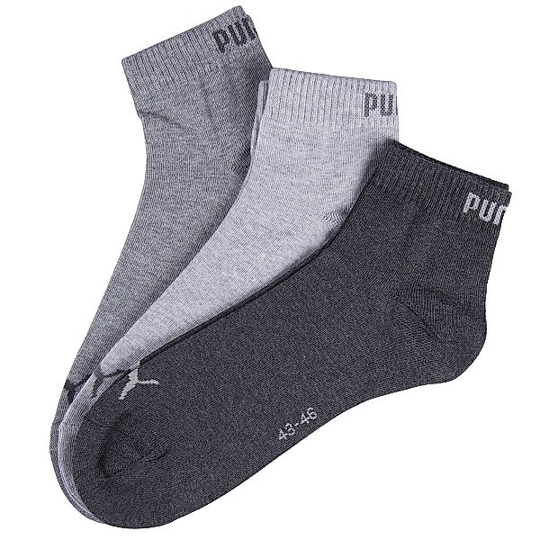 Puma 3er-Pack Sneaker-Socken Farbe grau Größe: 47-49 günstig online kaufen