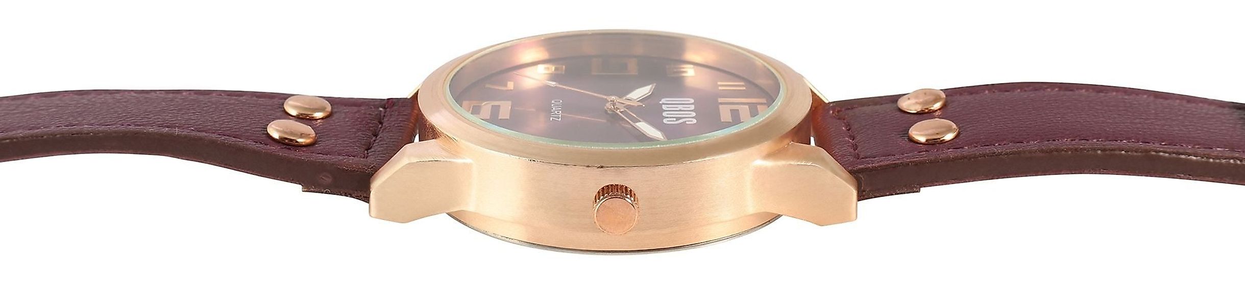 Qbos Quarzuhr QB0029 QBOS Unisexuhr mit Lederimitationsarmband günstig online kaufen