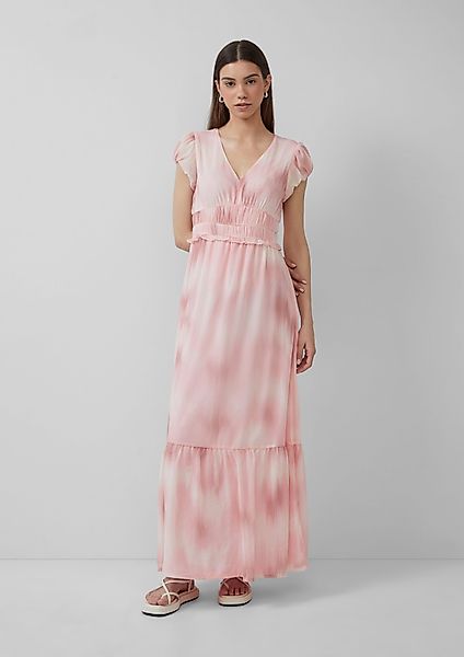 QS Maxikleid zartes Chiffonkleid mit All-over-Print günstig online kaufen
