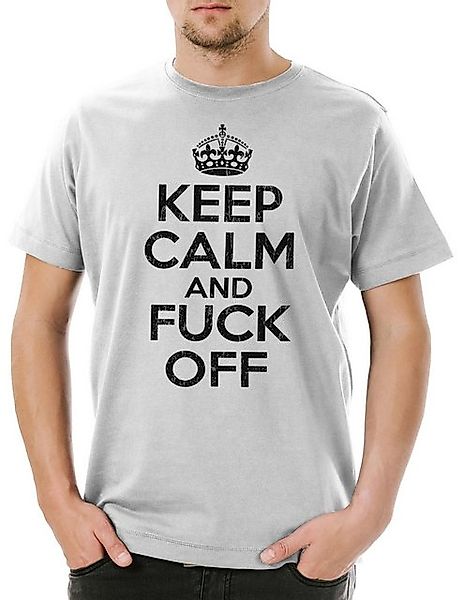 Urban Backwoods Print-Shirt Keep Calm And Fuck Off Herren T-Shirt Indie Dis günstig online kaufen