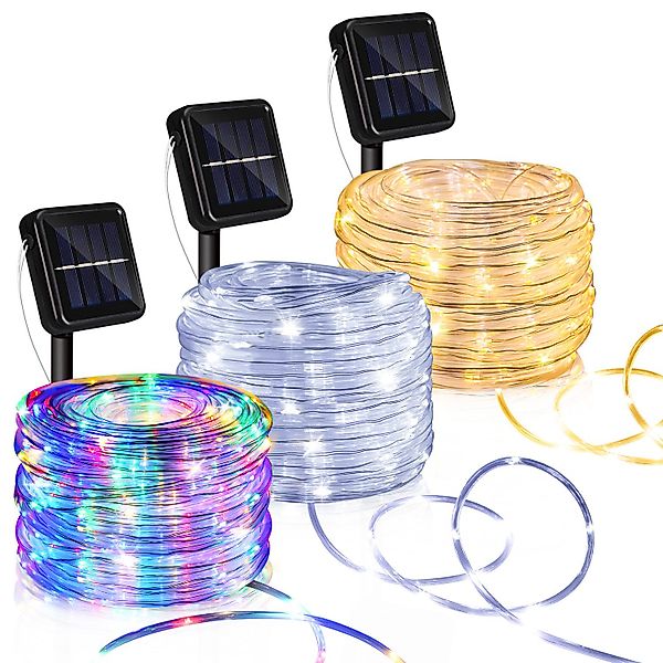 Clanmacy LED-Lichterschlauch LED Solarleuchte 10m LED günstig online kaufen