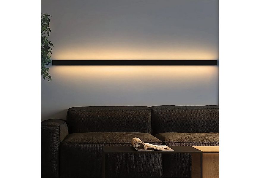 Nettlife LED Wandleuchte innen Schwarz 100cm 3000/6500K Flur Up Down Wandbe günstig online kaufen