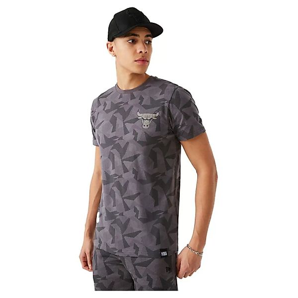 New Era Geometric Camo Chicago Bulls Kurzärmeliges T-shirt M Dark Grey günstig online kaufen