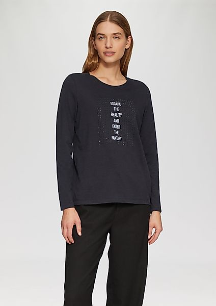 s.Oliver Langarmshirt Weiches Jerseyshirt mit Frontprint günstig online kaufen
