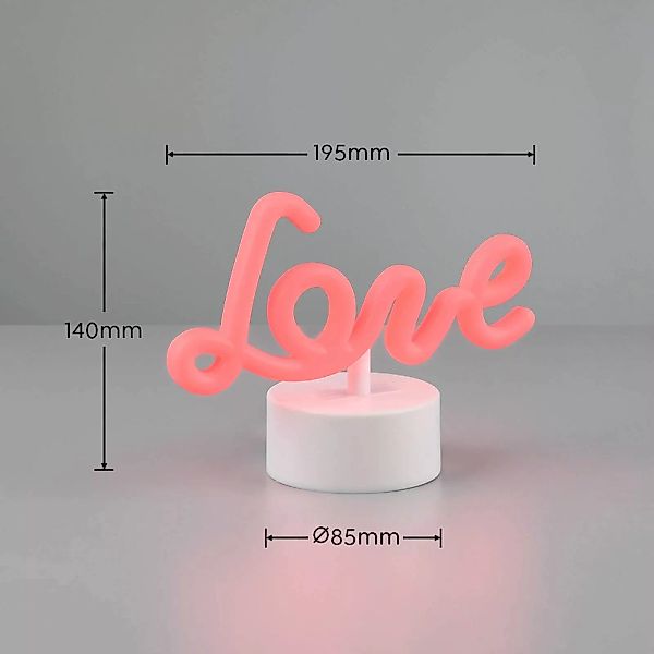 LED-Tischleuchte Amor, weiß, Kunststoff, Batterie, USB günstig online kaufen