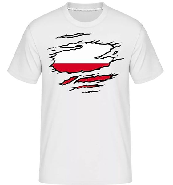 Ripped Flag Poland · Shirtinator Männer T-Shirt günstig online kaufen