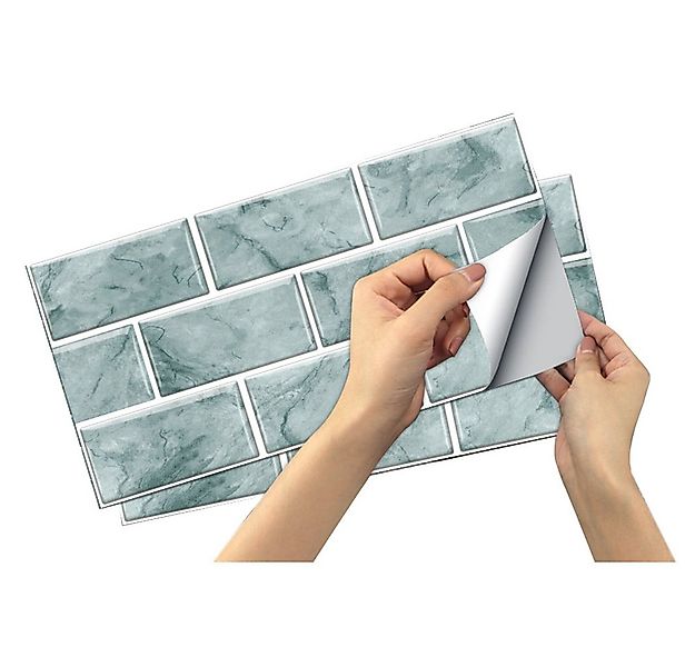 Coonoor Fliesenaufkleber 12 Stück 15x30cm, Fliesenaufkleber, selbstklebende günstig online kaufen