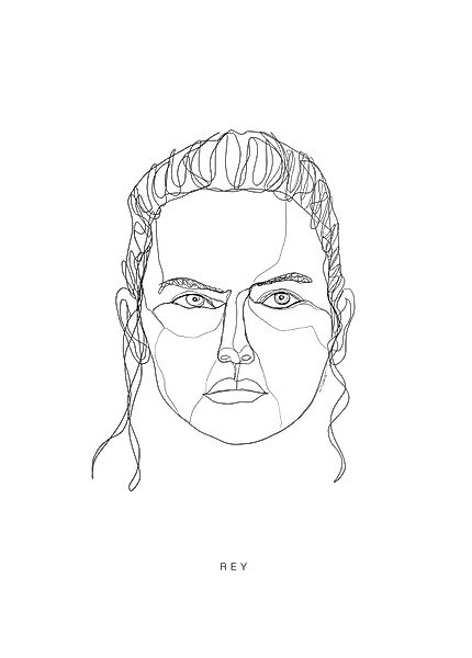 Komar Bild "Star Wars Classic Force Faces Rey", Star Wars, (1 St.), Wandbil günstig online kaufen