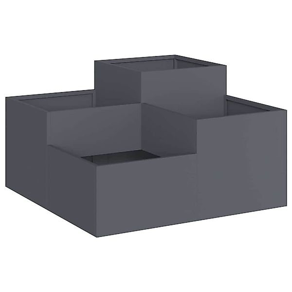 vidaXL Blumentopf Gartenblumentopf Anthrazit 80 x günstig online kaufen
