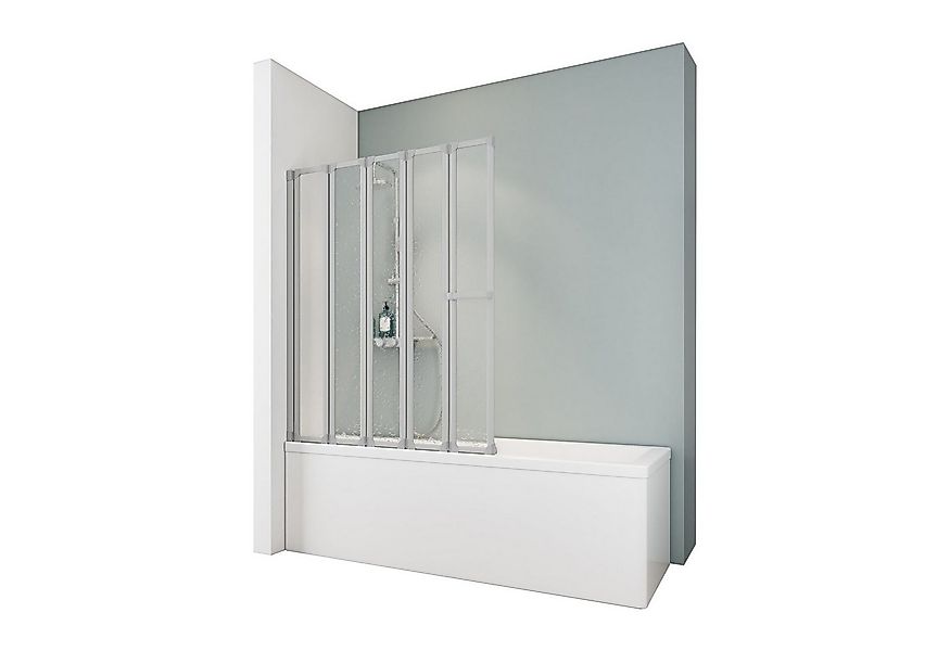 Schulte Badewannenfaltwand Komfort, Kunstglas, (5 tlg), 115x140 cm, mit Han günstig online kaufen