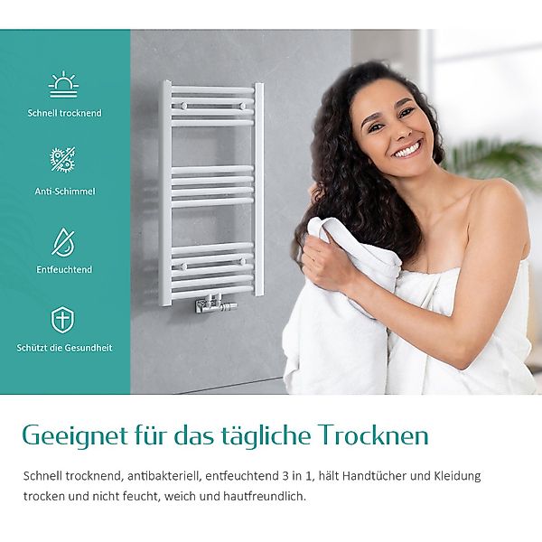 EMKE Badheizkörper 180x50cm Heizkörper Bad Mittelanschluss, günstig online kaufen