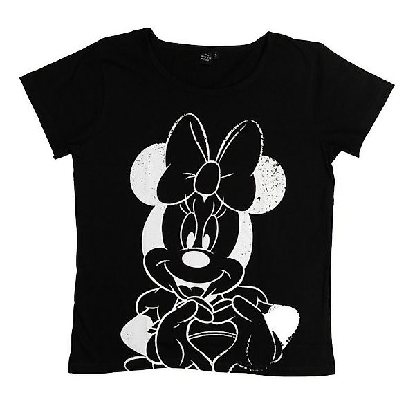 United Labels® T-Shirt Disney Minnie Mouse T-Shirt für Damen Top Schwarz günstig online kaufen
