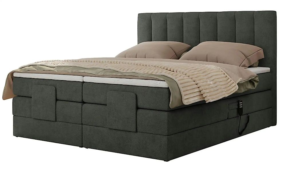 Motor Boxspringbett mit Bettkasten Comforto ¦ grau ¦ Maße (cm): B: 208 H: 1 günstig online kaufen