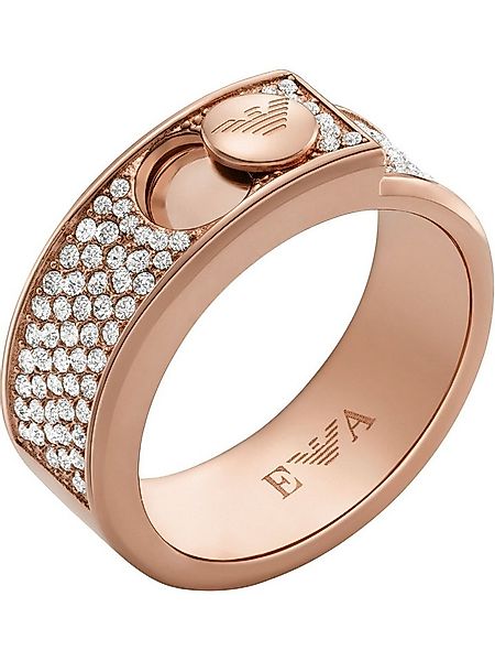 Emporio Armani Fingerring Emporio Armani Damen-Damenring Edelstahl Zirkonia günstig online kaufen
