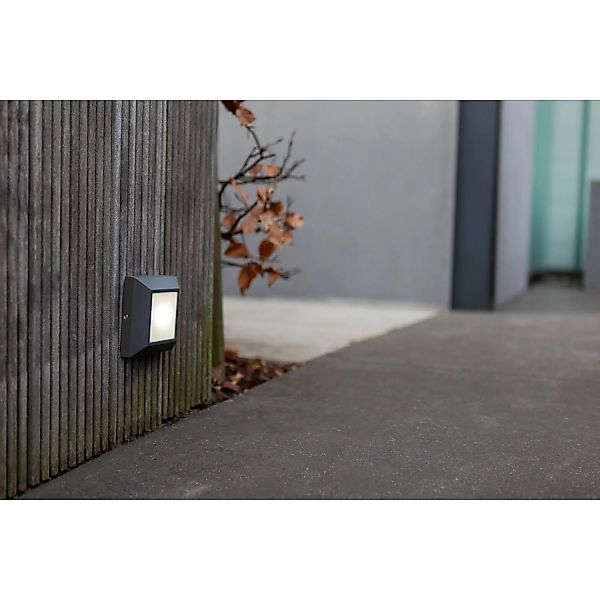 LED Wandleuchte Helena in Anthrazit und Weiß-satiniert 4W 200lm IP54 günstig online kaufen