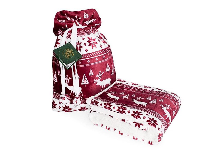 texpot Tagesdecke Geschenk im Sack Weihnachten Kuscheldecke günstig online kaufen
