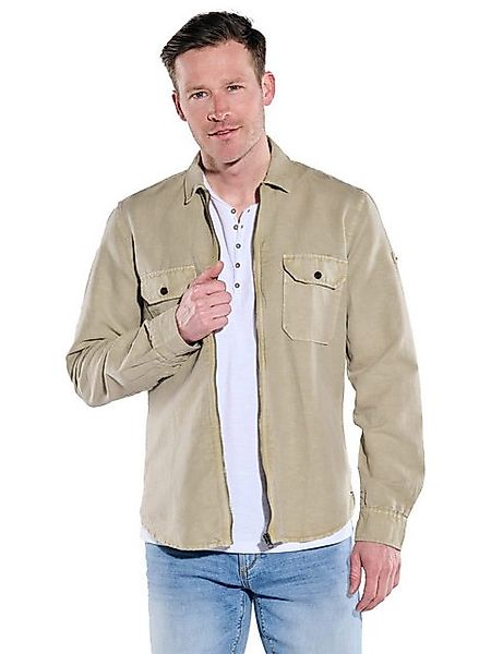 Engbers Langarmhemd Overshirt mit Leinenanteil günstig online kaufen