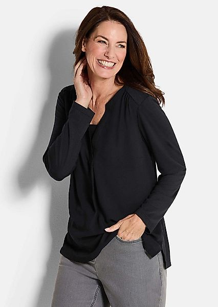 GOLDNER Shirtbluse Langarm Damen Unibluse mit günstig online kaufen