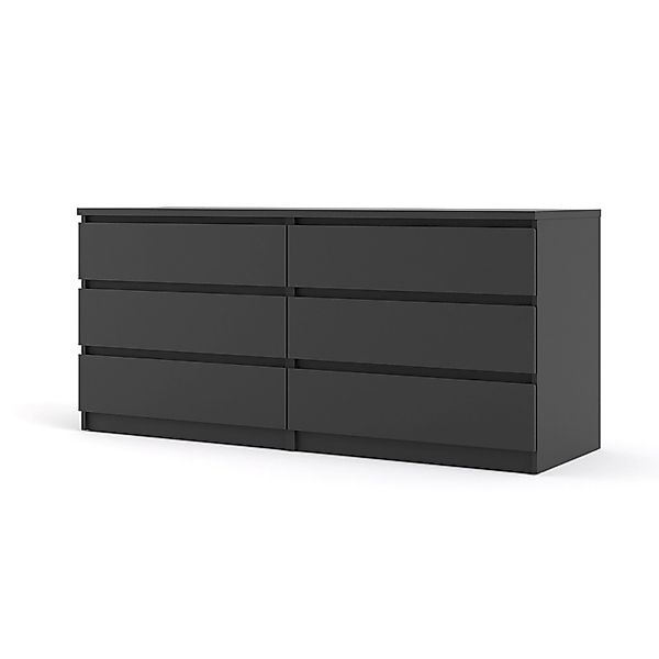 ebuy24 Nada Kommode 6 Schubladen Mattschwarz günstig online kaufen