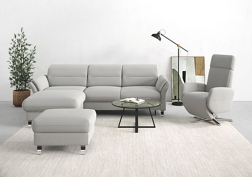 sit&more Ecksofa »Grenoble L-Form mit Federkern«, wahlweise mit Bettfunktio günstig online kaufen
