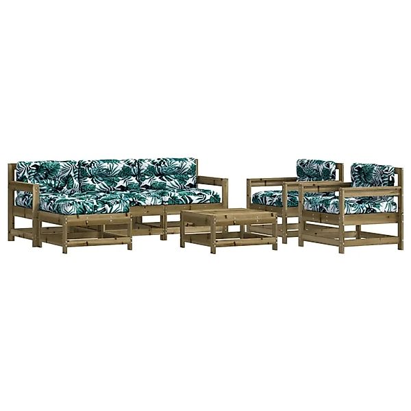 vidaXL 7-Tlg Garten-Lounge-Set mit Kissen Imprägniertes Kiefernholz 3185835 günstig online kaufen