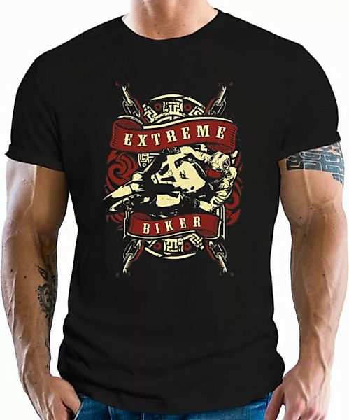 RAHMENLOS® T-Shirt für Biker und Motorradfahrer: Extreme Biker günstig online kaufen