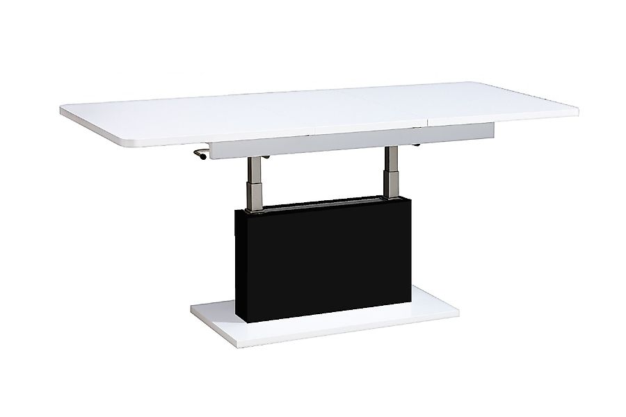 designimpex Couchtisch DC-1 Weiß Hochglanz-Schwarz matt günstig online kaufen