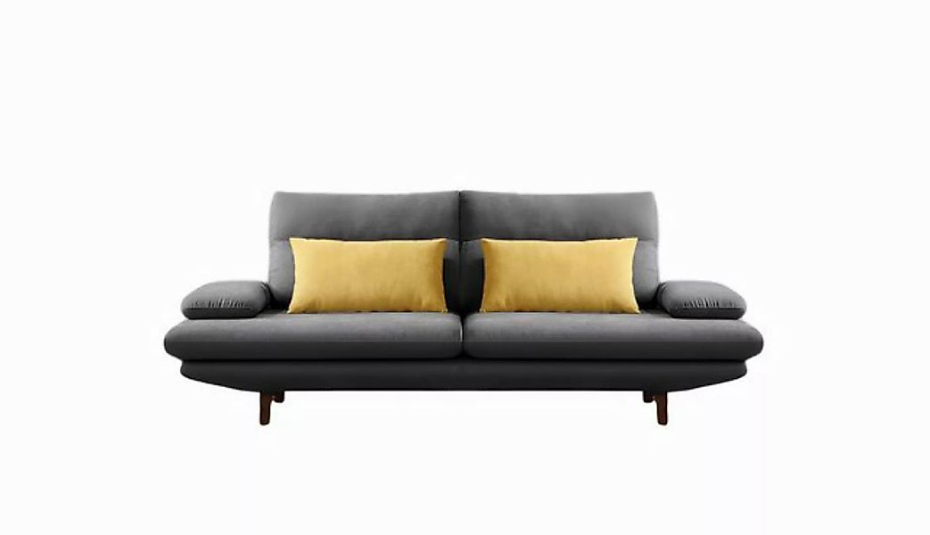 Xlmoebel Sofa Neu Designer Sofa mit drei Sitzplätzen, gepolstert mit Leder, günstig online kaufen