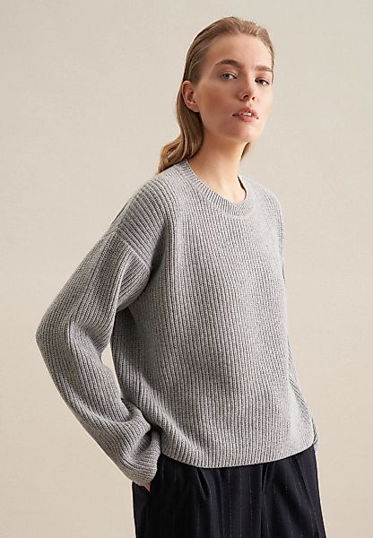 seidensticker Strickpullover Schwarze Rose Langarm Rundhals günstig online kaufen