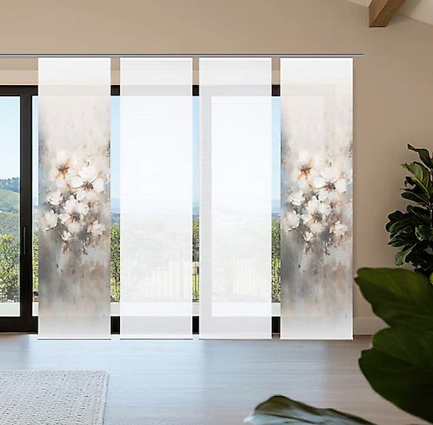 HOME in green Schiebegardine »ARISTEA« Paneelwagen 4 Stk. tlg. Bambusoptik, günstig online kaufen