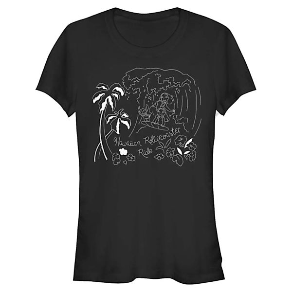 Disney - Lilo & Stitch - Stitch Surf Line Art - Frauen T-Shirt günstig online kaufen