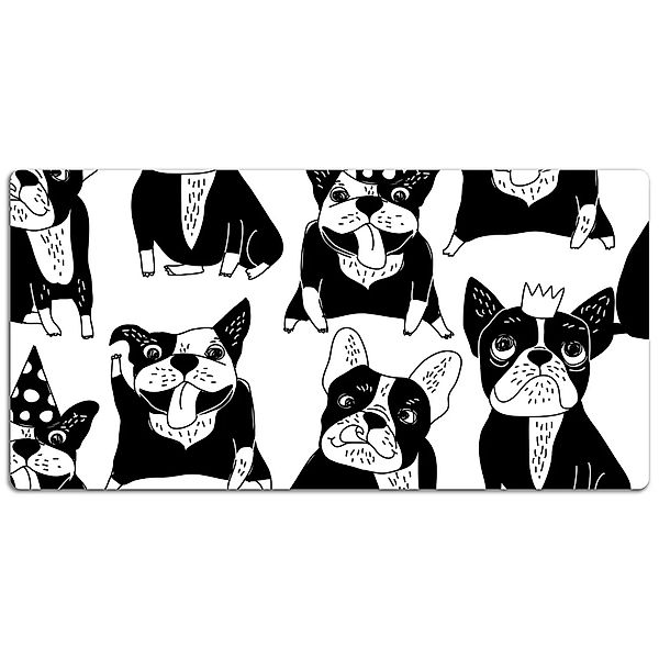 Tulup Schreibtischunterlage Glückliche Hunde Schreibtisch Auflage 90x45 cm günstig online kaufen