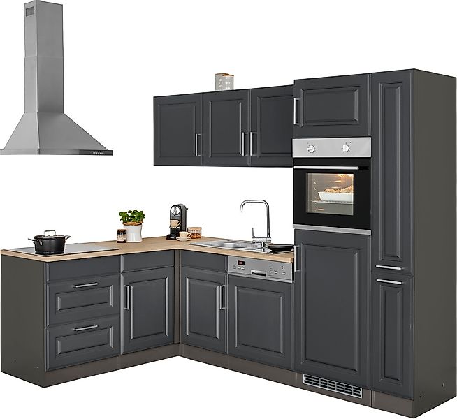 HELD MÖBEL Winkelküche "Stockholm", Stellbreite 260/170 cm, mit E-Geräten, günstig online kaufen
