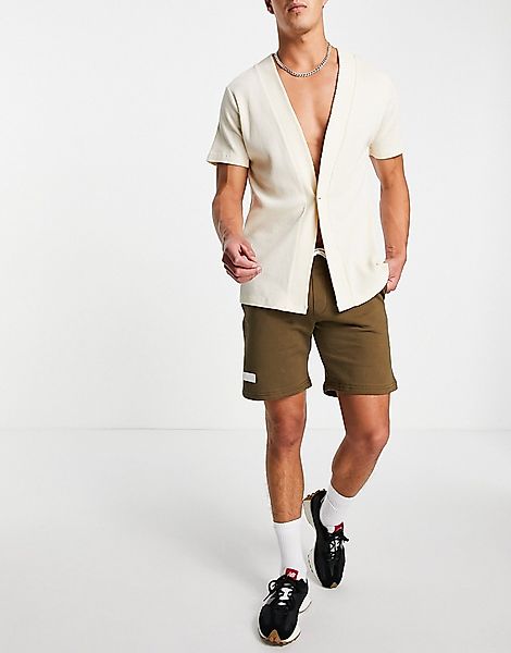 Bershka – Jersey-Shorts in Braun günstig online kaufen