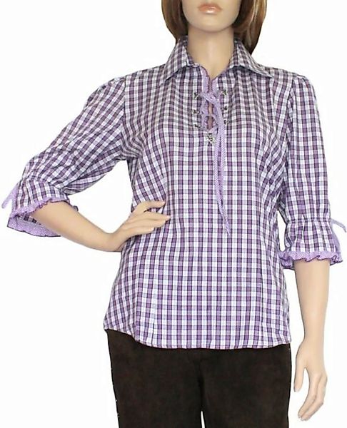 German Wear Trachtenbluse OB7-lila Trachtenbluse Trachtenlederhosen-bluse a günstig online kaufen