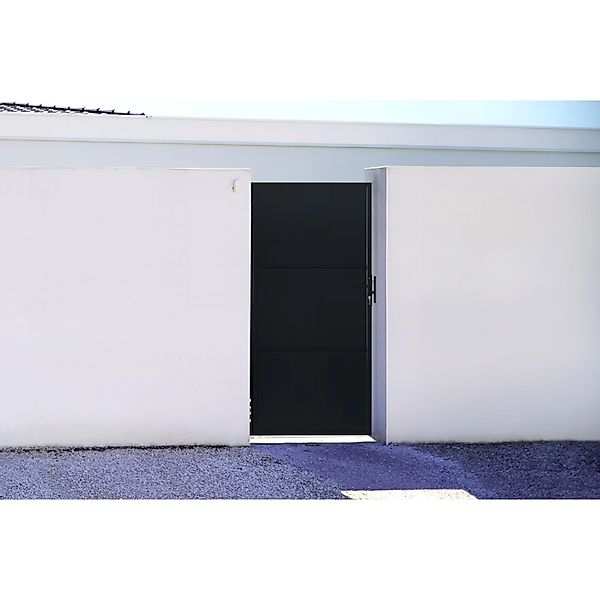 Casanoov Stahltor 1 M Nali H 200 Cm Mattschwarz & 2 Dario Stahlpfosten günstig online kaufen