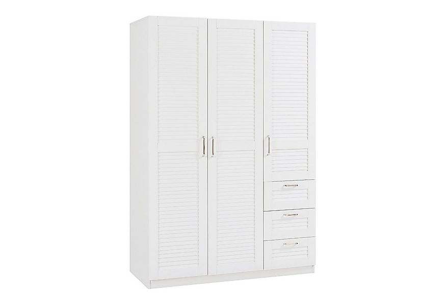 en.casa Kleiderschrank »Finning« 1 Stange, 4 Fächer, 3 Schubladen 176x120x5 günstig online kaufen