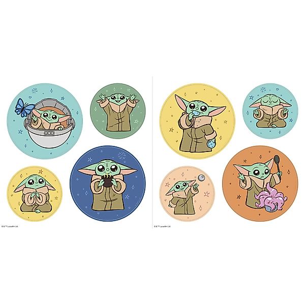 Komar Fensterdekoration "Fenstersticker - Grogu - Padawan Bubbles - Größe 3 günstig online kaufen