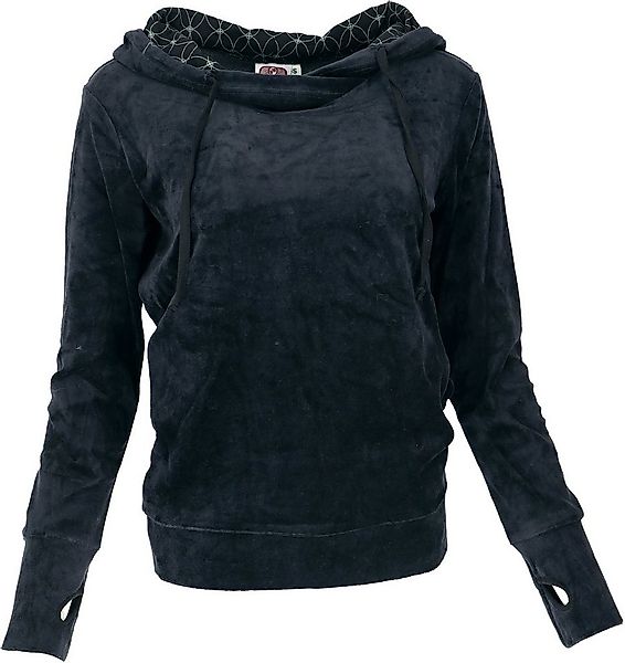 Guru-Shop Longsleeve Nicki-Kapuzenpullover, weicher Hoodie, Boho.. günstig online kaufen